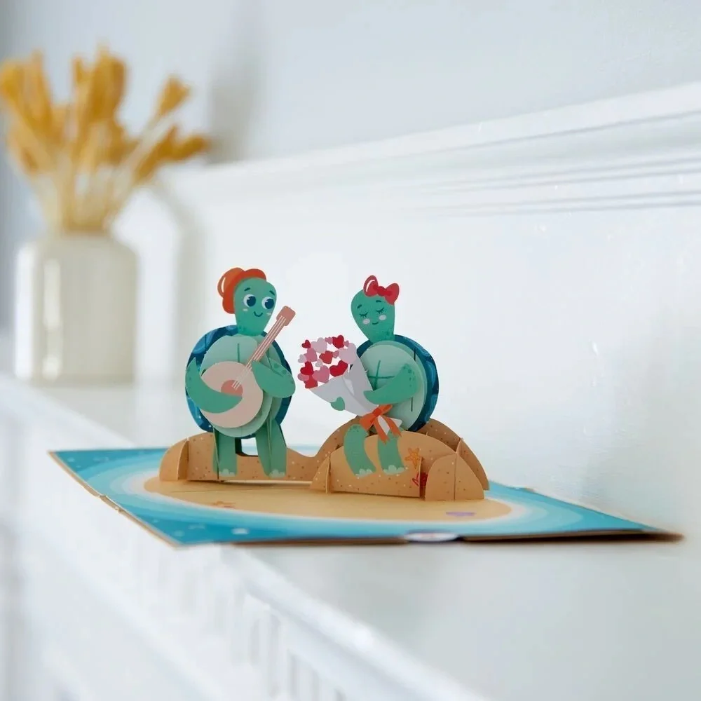 Turtley in Love Pop-Up Card, NWT 🐢
